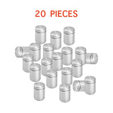 20 Pcs Silver Tone Stainless Steel 19 x 30mm Standoff Hardware Mounts - Lantee Online Store
