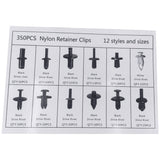 350 Pcs Car Clips - 12 Types of Fasteners for Toyota Mercedes Ford BMW - Lantee Online Store