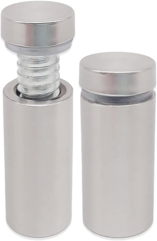 Lantee 8 Pcs Stainless Steel Standoff Screws, 19 x 70mm (3/4 x 2.75 in) Large Diameter Wall Spacers for Acrylic and Glass Displays