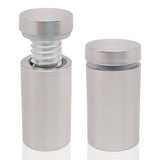 Lantee 12 Pcs Sign Standoffs, 1/2 x 1-1/8 Inch (12x30mm) Stainless Steel Standoff Screws, 25mm Long Barrel Wall Mount Hardware for Acrylic & Glass, Brushed Finish Slim Display Pins