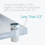 Lantee 20 Pcs 1" x 1-5/8" / 25 x 40mm Stainless Steel Standoff Hardware Mounting Screws for Acrylic Signs, Standoff Mounts Bolts for Piture Frame - Image 6