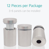 5/8 x 1-1/8 Inch Standoff Wall Mounts for Glass - Lantee 12 Pcs Stainless Steel Sign Standoff Mounting Hardware Screws, 16 x 30mm - Image 2