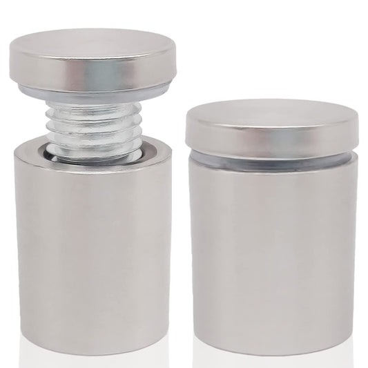 1 x 1-5/8 Inch Standoff Hardware for Plexiglass - Lantee 12 Pcs Stainless Steel Glass Sign Standoff Mounts Screws 25x40mm