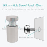 1 x 1-3/16 Inch Standoff Screws - Stainless Steel Sign Standoff Mounts Hardware Screws for Acrylic by Lantee, 25 x 30mm, 12 Pcs - Image 5