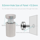 Lantee 12 Pcs Stainless Steel Standoff Screws, 19 x 70mm (3/4 x 2.75 in) Large Diameter Wall Spacers for Acrylic and Glass Sign Mounting - Image 4