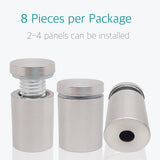Lantee 8 Pack Stainless Steel Sign Standoffs, 5/8" x 1-1/8" Acrylic Sign Hardware for Wedding Signs, Glass Panels & Display Boards, Wall Mount Standoff Screws with Rubber Spacers - Image 2