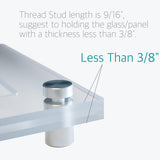 Lantee 12 Pcs Stainless Steel Sign Standoffs, 1/2" x 3/4" (12 x 20mm) Wall Mount Hardware for Acrylic & Glass Signs, Low Profile Floating Display Mounts for Office Signs & Name Plates - Image 5