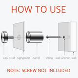 Lantee 50 Pcs Stainless Steel Standoff Screws, 19 x 20mm Sign Mounting Spacers, Rust-Resistant Hardware for Acrylic, Glass & Wall Installation - Image 3