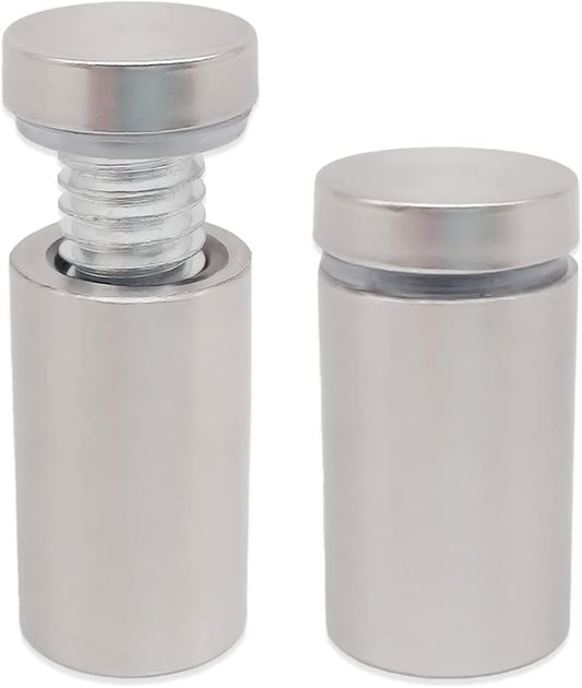 Lantee 8 Pcs Stainless Steel Standoff Screws, 12 x 50mm (1/2 x 2 in) Wall Spacers for Acrylic and Glass Sign Mounting