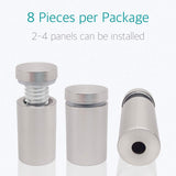 1/2" x 3/4" Wall Sign Standoff Mounting Hardware Kit - Lantee 8 Pcs 12 x 20mm Glass Standoffs Mounts Screws, Stainless Steel Standoff Bolts - Image 2