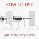 Lantee 12 Pcs 3/4 x 1-1/8 Inch Standoff Mounts - Stainless Steel Glass Sign Standoff Mounting Hardware Screws, 19 x 30mm - Image 3