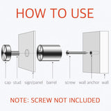 Lantee Sign Standoff Screws - 8 Pcs 1/2 x 1 Inch Stainless Steel Standoff Mounts Hardware Screws for Acrylic & Glass, 12 x 25mm - Image 4