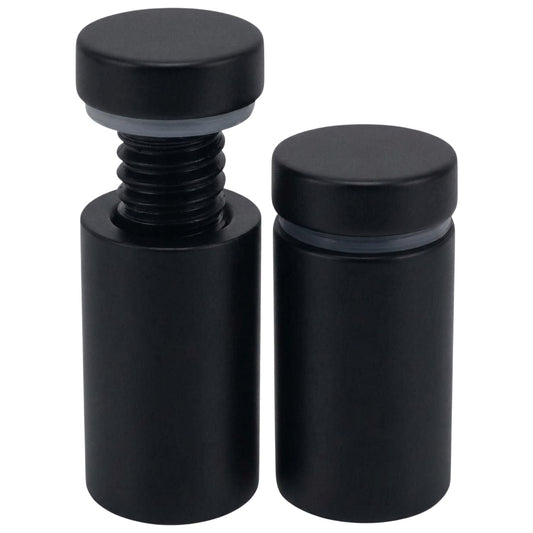 Lantee 8pcs Black Sign Standoff Screws, Stainless Steel Wall Mount Standoff Holders, Heavy Duty for 1/2" Thick Acrylic/Glass 5/8" x 1-1/8"(16x30mm)