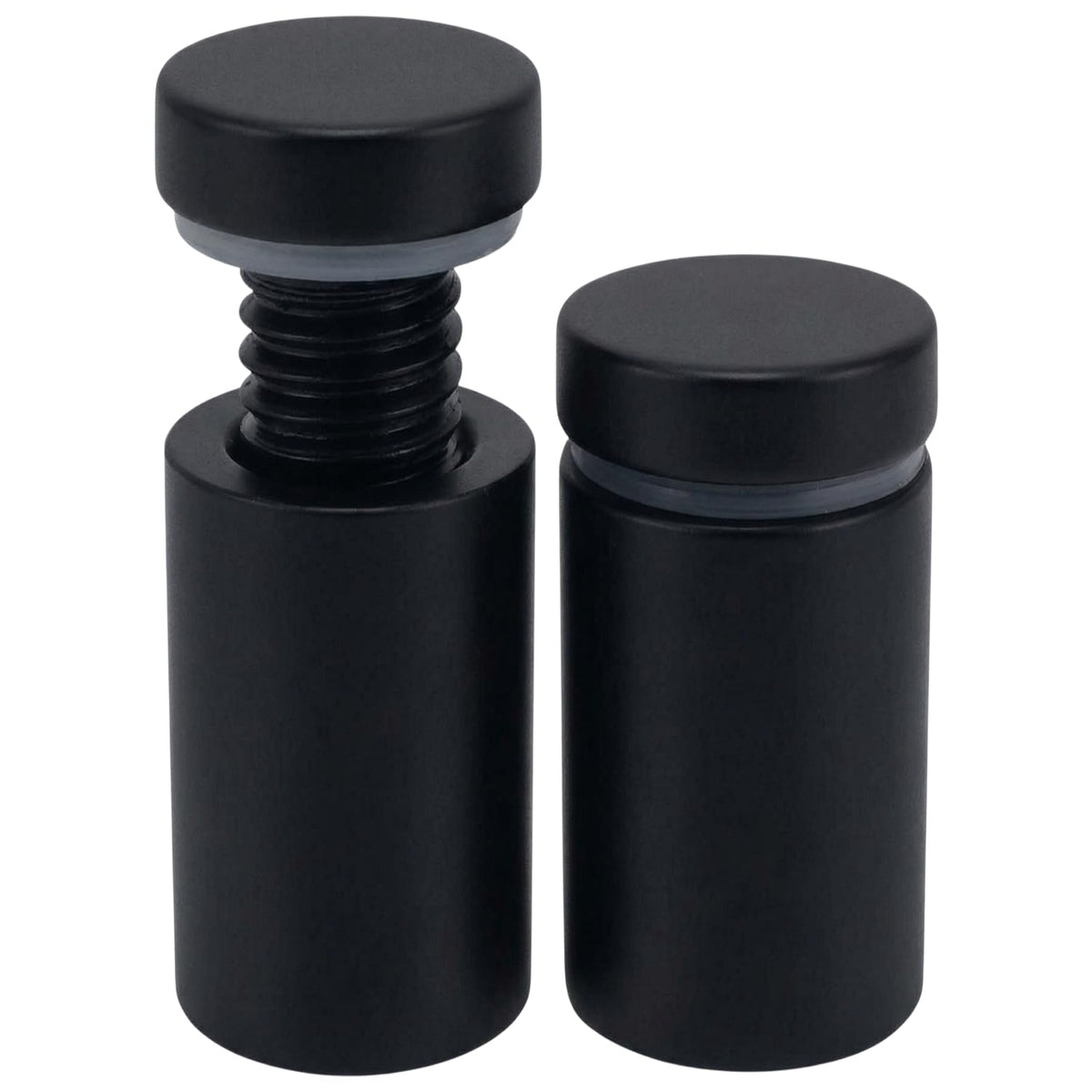 Lantee 20pcs Black Sign Standoff Screws, Stainless Steel Wall Mount Standoff Holders, Heavy Duty for 1/2" Thick Acrylic/Glass 5/8" x 1-1/8"(16x30mm)