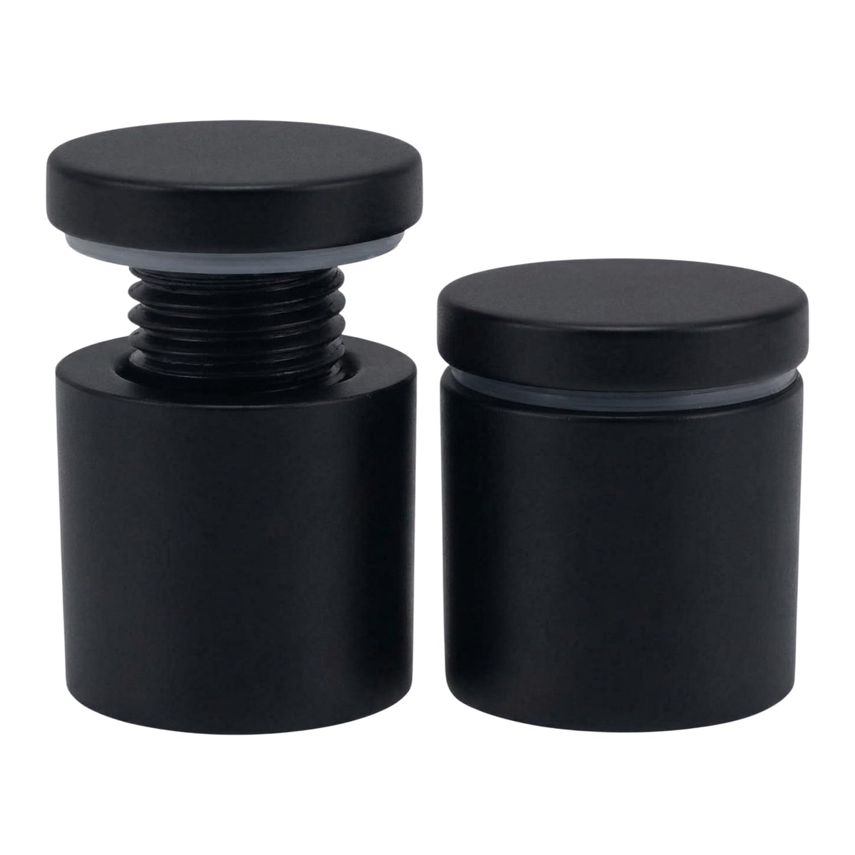 Lantee 20pcs Black Sign Standoff Screws, Stainless Steel Wall Mount Standoff Holders, Heavy Duty for 1/2" Thick Acrylic/Glass 1" x 1"(25x25mm)