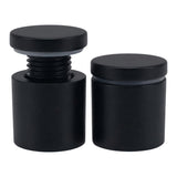 Lantee 20pcs Black Sign Standoff Screws, Stainless Steel Wall Mount Standoff Holders, Heavy Duty for 1/2" Thick Acrylic/Glass 1" x 1"(25x25mm)