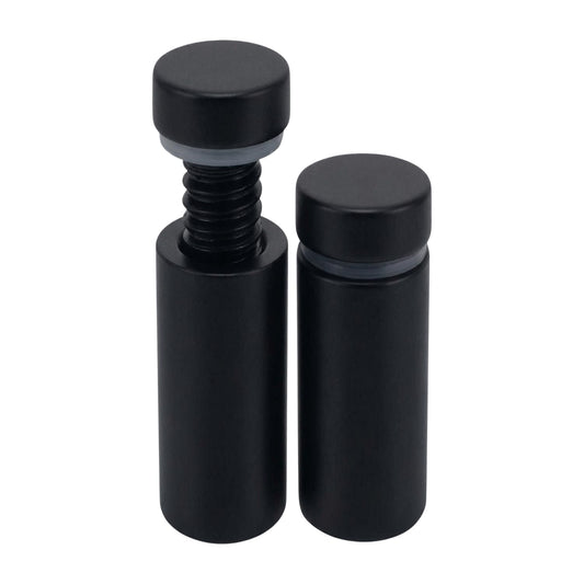 Lantee 20pcs Black Sign Standoff Screws, Stainless Steel Wall Mount Standoff Holders, Heavy Duty for 1/2" Thick Acrylic/Glass 1/2" x 1-1/8"(12x30mm)
