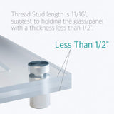 Lantee 12 Pack 3/4 x 1 Inch Sign Standoff Mounts, Stainless Steel Glass Standoff Holder with Rubber Gaskets, Brushed Finish Advertising Hardware for Acrylic Picture Frames, Wall Mounted Display Screws - Image 5