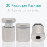 Lantee 20 Pcs Sign Standoffs, 3/4 x 3/4 Inch (19x20mm) Stainless Steel Standoff Screws, Bulk Value Pack Wall Mount Hardware for Acrylic & Glass Signs, Brushed Finish Indoor Floating Display - Image 2