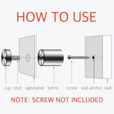 Lantee 50 Pcs Sign Standoffs, 1/2 x 1-1/8 Inch (12x30mm) Stainless Steel Standoff Screws, Bulk Value Pack 25mm Long Barrel Wall Mount Hardware for Acrylic & Glass, Brushed Finish Slim Pins - Image 5