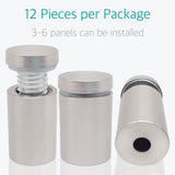 3/4 x 1-5/8 Inch Standoff Mounts - Lantee 12 Pcs Stainless Steel Glass Sign Standoff Mounting Hardware Screws 19 x 40mm - Image 2