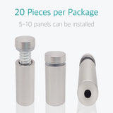 3/4" x 2-3/4" Sign Standoff Screws - Lantee 20Pcs 19 x 70mm Stainless Steel Standoff Wall Mounts for Glass/Panel/Store Sign - Image 2