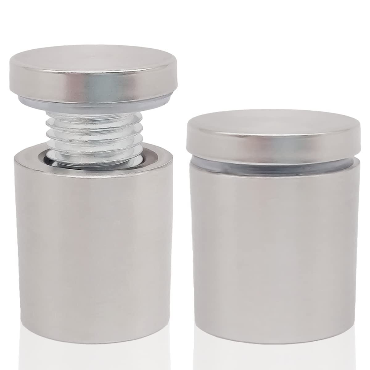 Sign Standoff Mounts for Acrylic - Lantee 20 Pcs 1" x 1-3/16" (25 x 30mm) Stainless Steel Standoff Hardware Mounts Screws for Glass