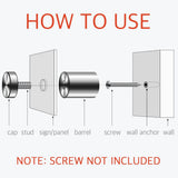 Lantee 50 Pcs 3/4 x 1-1/8 Inch Standoff Mounts - Stainless Steel Glass Sign Standoff Mounting Hardware Screws, 19 x 30mm - Image 3