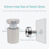 5/8 x 1-1/8 Inch Standoff Wall Mounts for Glass - Lantee 50 Pcs Stainless Steel Sign Standoff Mounting Hardware Screws, 16 x 30mm - Image 4
