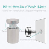 Lantee 12 Pack 3/4 x 1 Inch Sign Standoff Mounts, Stainless Steel Glass Standoff Holder with Rubber Gaskets, Brushed Finish Advertising Hardware for Acrylic Picture Frames, Wall Mounted Display Screws - Image 4