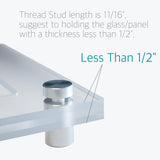 Lantee 50 Pcs 5/8 x 3/4 Inch Stainless Steel Standoff Mounts Hardware Screws for Acrylic Signs, 16x20mm - Image 4