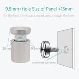1 x 1 Inch Standoff Screws - Lantee 20Pcs 25 x 25mm Stainless Steel Standoff Wall Mounts for Glass/Panel/Store Sign - Image 5