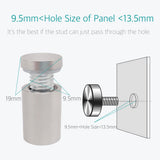 Lantee 20 Pcs Sign Standoffs, 3/4 x 3/4 Inch (19x20mm) Stainless Steel Standoff Screws, Bulk Value Pack Wall Mount Hardware for Acrylic & Glass Signs, Brushed Finish Indoor Floating Display - Image 5