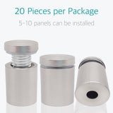 3/4" x 1" Standoff Mounts Screws - Lantee 20 Pieces 19mm x 25mm Stainless Steel Advertise Glass Sign Standoff Mounting Hardware Bolts - Image 2