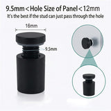 Lantee 20pcs Black Sign Standoff Screws, Stainless Steel Wall Mount Standoff Holders, Heavy Duty for 1/2" Thick Acrylic/Glass 5/8" x 1-1/8"(16x30mm) - Image 3