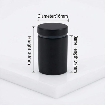 Lantee 8pcs Black Sign Standoff Screws, Stainless Steel Wall Mount Standoff Holders, Heavy Duty for 1/2" Thick Acrylic/Glass 5/8" x 1-1/8"(16x30mm) - Image 2