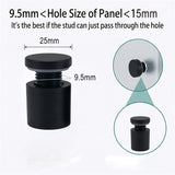 Lantee 8pcs Black Sign Standoff Screws, Stainless Steel Wall Mount Standoff Holders, Heavy Duty for 1/2" Thick Acrylic/Glass 1" x 1-1/8"(25x30mm) - Image 3