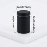 Lantee 12pcs Black Sign Standoff Screws, Stainless Steel Wall Mount Standoff Holders, Heavy Duty for 1/2" Thick Acrylic/Glass 1/2" x 1"(12x25mm) - Image 2