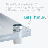 Lantee Sign Standoffs - 1/2" x 3/4" Glass Standoff Wall Mounts Screws Hardware Kit, Stainless Steel Standoff Bolts, 12x20mm, 20 Pcs - Image 6