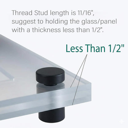 Lantee 20pcs Black Sign Standoff Screws, Stainless Steel Wall Mount Standoff Holders, Heavy Duty for 1/2" Thick Acrylic/Glass 3/4" x 1"(19x25mm) - Image 5
