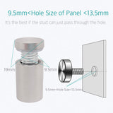 3/4 x 1-1/8 Inch Standoff Screws - Lantee 8 Pcs 19 x 30mm Stainless Steel Glass Standoff Hardware Mounts for Acrylic Signs - Image 5