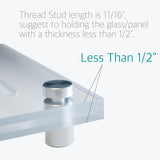 Lantee 20 Pcs 16 x 25mm Wall Standoff Mounts Screws, 5/8 x 1 Inch Stainless Steel Mounting Hardware Bolts for Signs, Glass, Acrylic, Graphics, Panels - Image 6