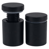 Lantee 12pcs Black Sign Standoff Screws, Stainless Steel Wall Mount Standoff Holders, Heavy Duty for 1/2" Thick Acrylic/Glass 3/4" x 1"(19x25mm)