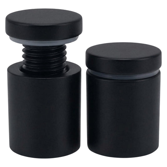 Lantee 8pcs Black Sign Standoff Screws, Stainless Steel Wall Mount Standoff Holders, Heavy Duty for 1/2" Thick Acrylic/Glass 3/4" x 1"(19x25mm)