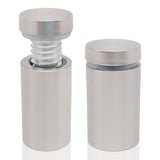 Lantee 20 Pcs Stainless Steel Sign Standoffs, 1/2" x 1-3/16" Wall Mount Hardware for Acrylic & Glass Signs, Brushed Silver Floating Display Mounts for Office, Business, Picture Frames