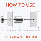 Lantee 12 Pcs Stainless Steel Sign Standoffs, 1/2" x 3/4" (12 x 20mm) Wall Mount Hardware for Acrylic & Glass Signs, Low Profile Floating Display Mounts for Office Signs & Name Plates - Image 3