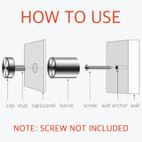 3/4" x 1" Standoff Mounts Screws - Lantee 20 Pieces 19mm x 25mm Stainless Steel Advertise Glass Sign Standoff Mounting Hardware Bolts - Image 4