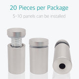 Lantee Sign Standoffs - 1/2" x 3/4" Glass Standoff Wall Mounts Screws Hardware Kit, Stainless Steel Standoff Bolts, 12x20mm, 20 Pcs - Image 2