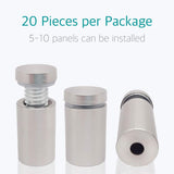 Lantee 20 Pack Stainless Steel Sign Standoffs, 1/2" x 1" (12 x 25mm) Wall Mount Hardware for Acrylic & Glass Signs, Floating Display Mounts for Office Signs, Picture Frames & Decorative Panels - Image 2