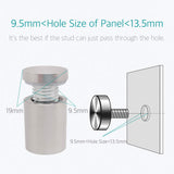 Lantee Stainless Steel Standoff Screws - 8 Pcs 3/4 x 1 Inch Advertising Sign Standoff Mounting Hardware Screws for Acrylic & Glass, 19 x 25mm - Image 5